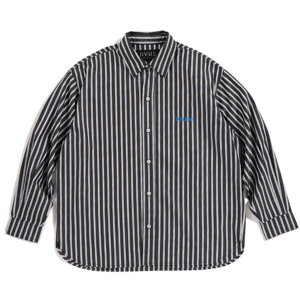 DEVILUSE Stripe L/S Shirts(Black)