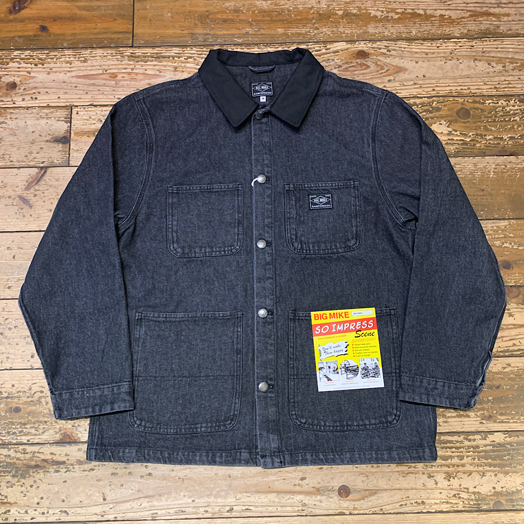 BIG MIKE Duck Collar Denim Coverall(Black)