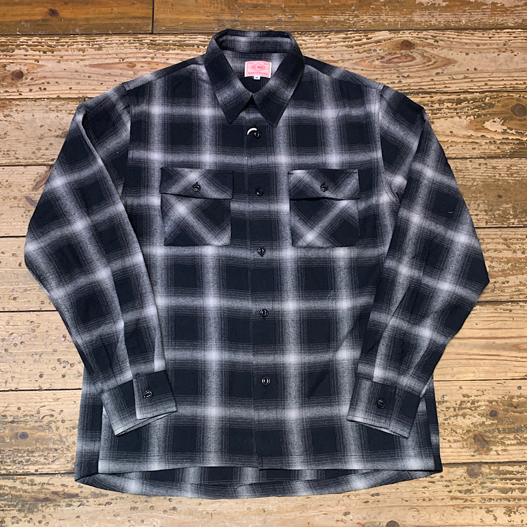 BIG MIKE Light Flannel Shirts(Blk×Off)