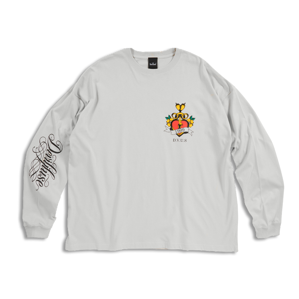 DEVILUSE Heart Lock L/S T-shirts(Silver)