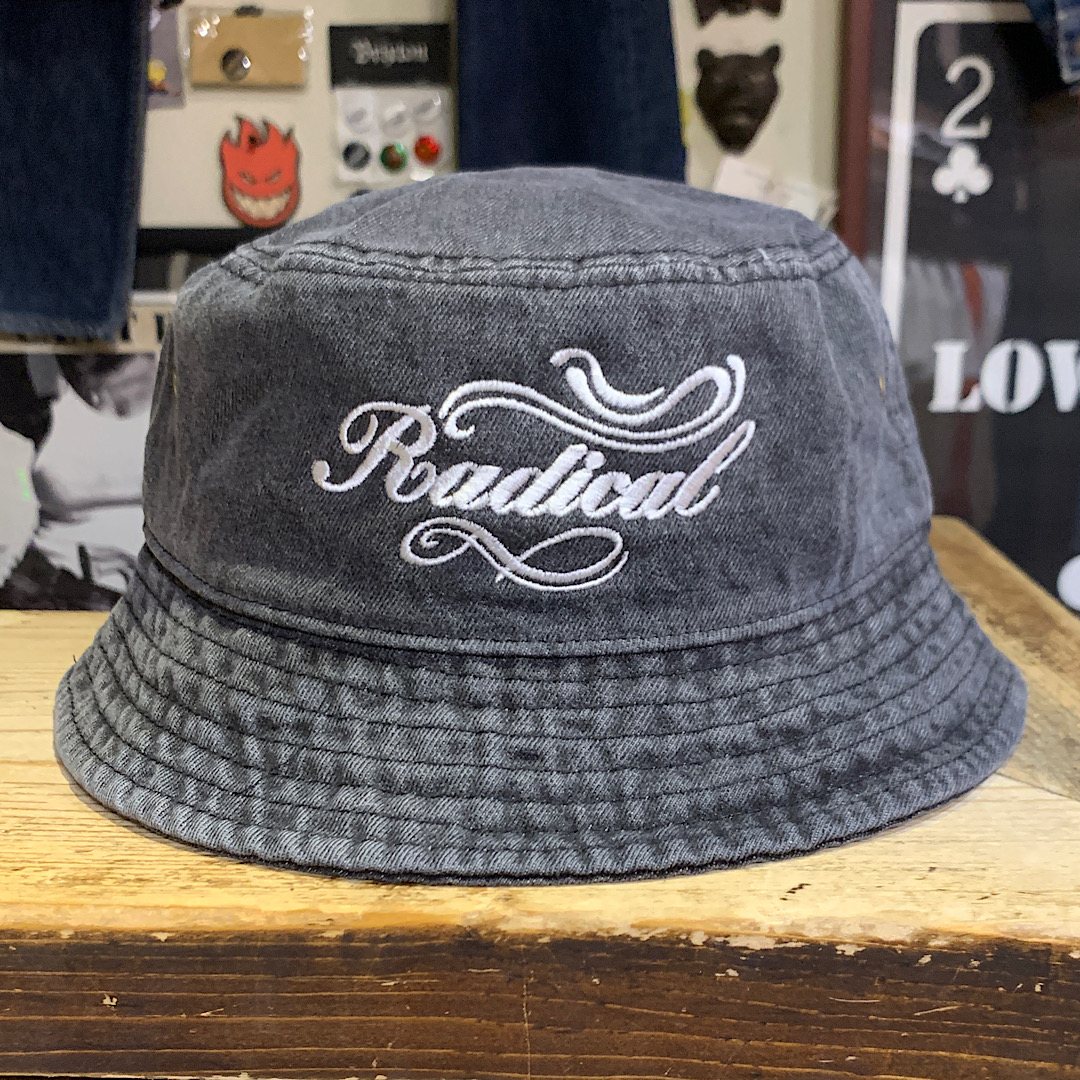 RADICAL Logo Bucket Hat(Black Denim)
