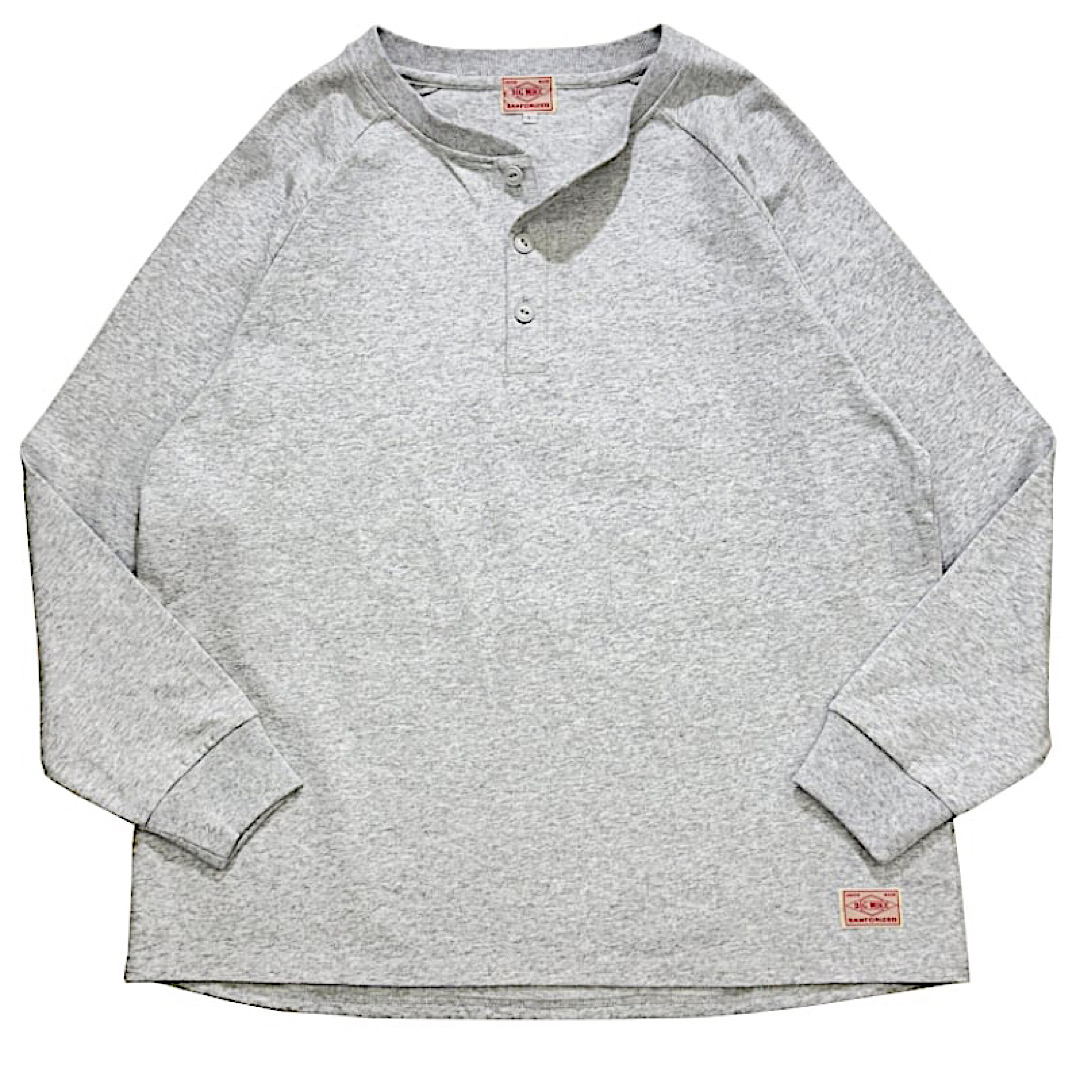 BIG MIKE 10OZ Henry Neck L/S Tee(Ash)