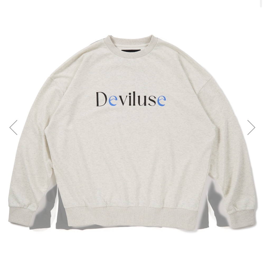 DEVILUSE Molding Crewneck(Washed Gray)