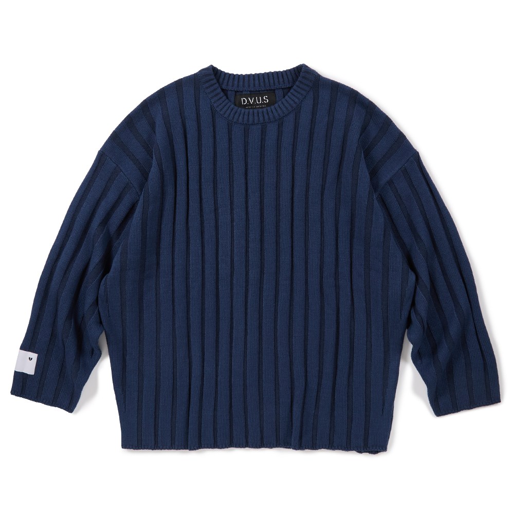 DEVILUSE Bump Knit Crewneck(Navy)