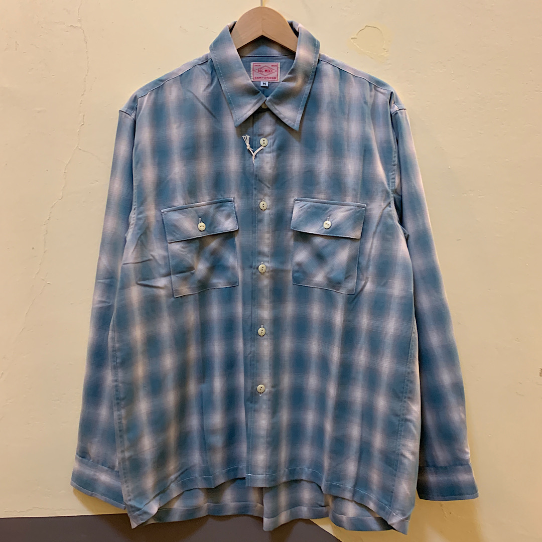 BIG MIKE Ombre Check L/S Shirts(Mint/White)