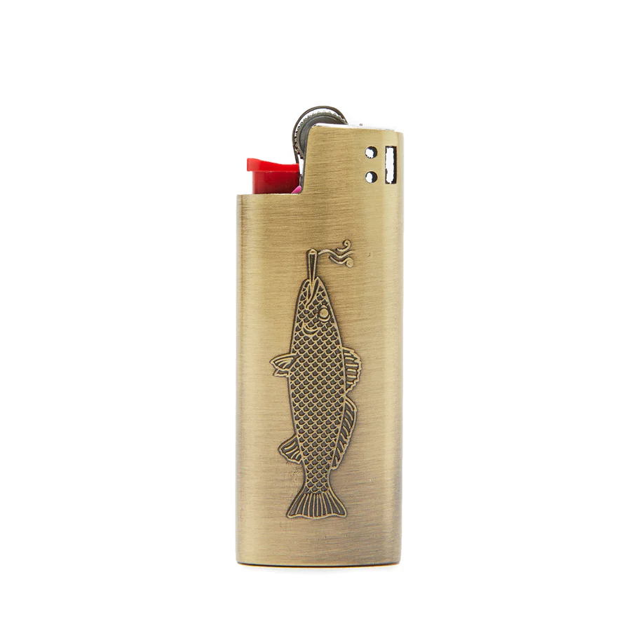 GOOD WORTH&CO Smoking Fish Lighter Case(Brass)