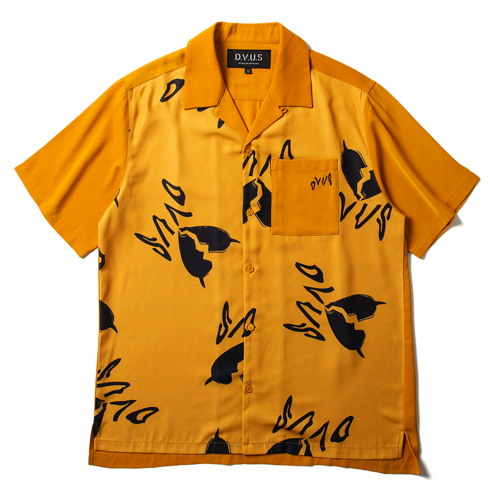 DEVILUSE Heartaches Open Collar Shirts(Gold)