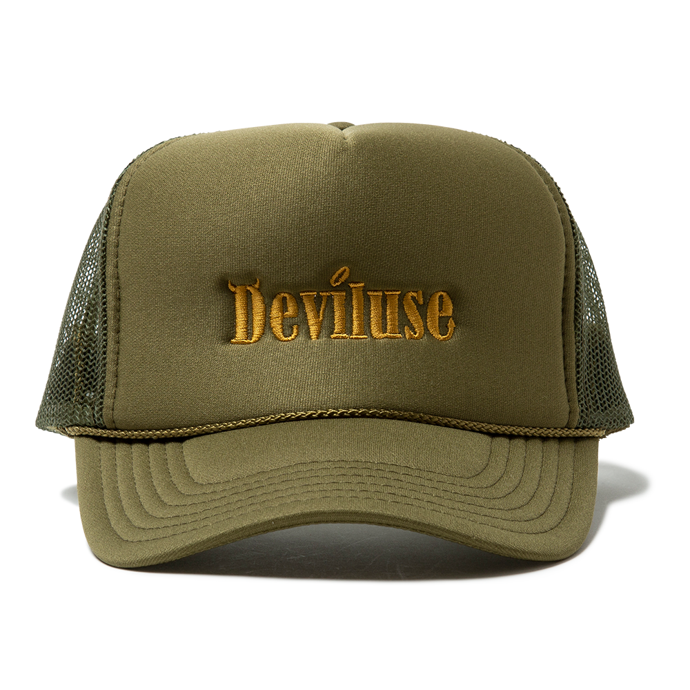 DEVILUSE Flat Logo Mesh Cap(Olive)