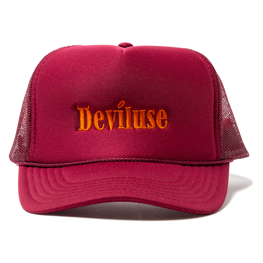 DEVILUSE Flat Logo Mesh Cap(Maroon)