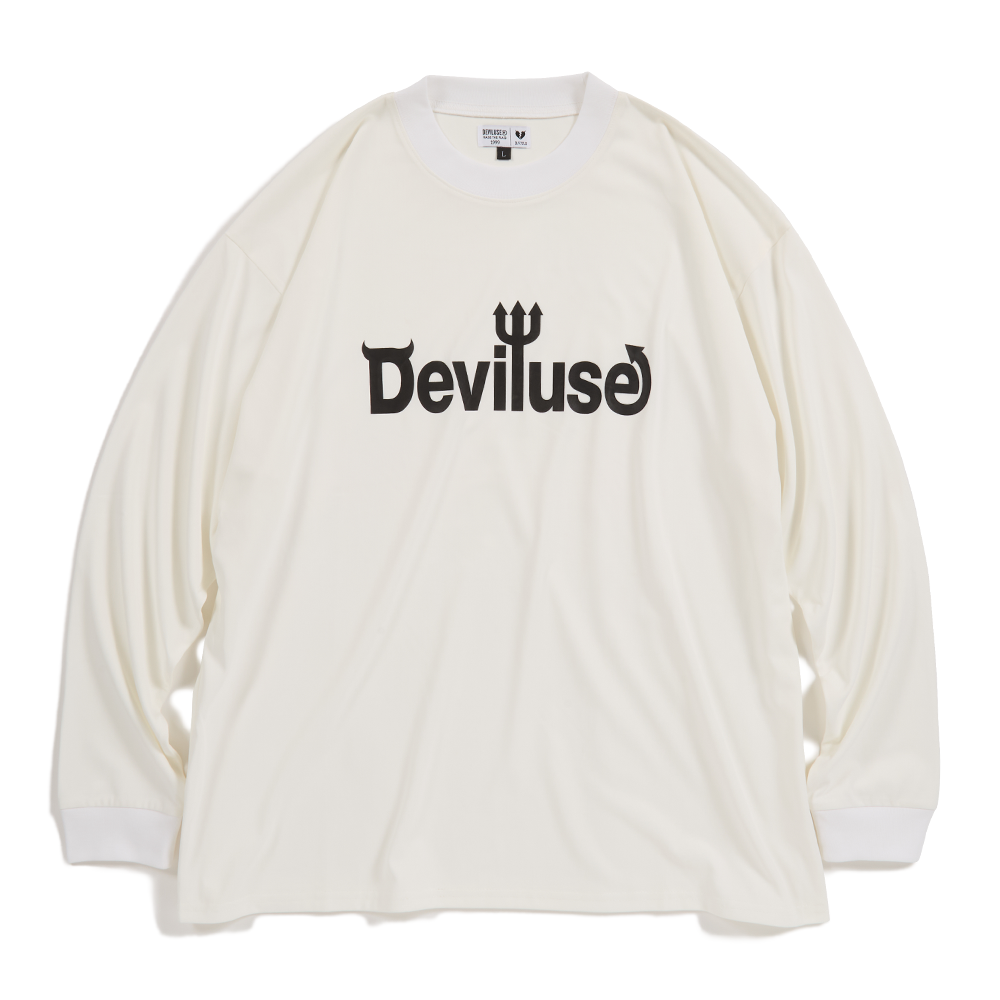 DEVILUSE Logo L/S T-shirts(White)