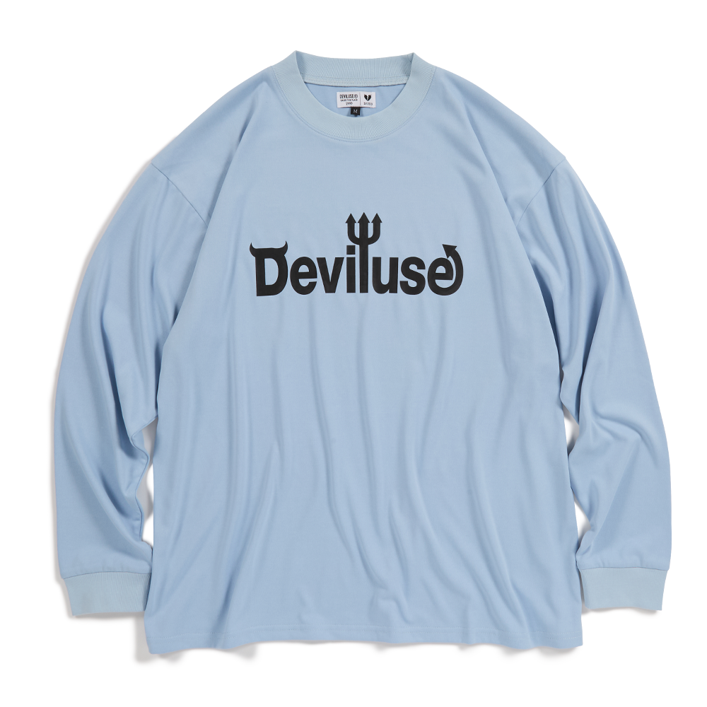DEVILUSE Logo L/S T-shirts(Light Blue)