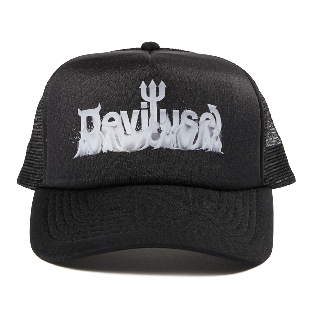 DEVILUSE Flame Logo Mesh Cap(Black)