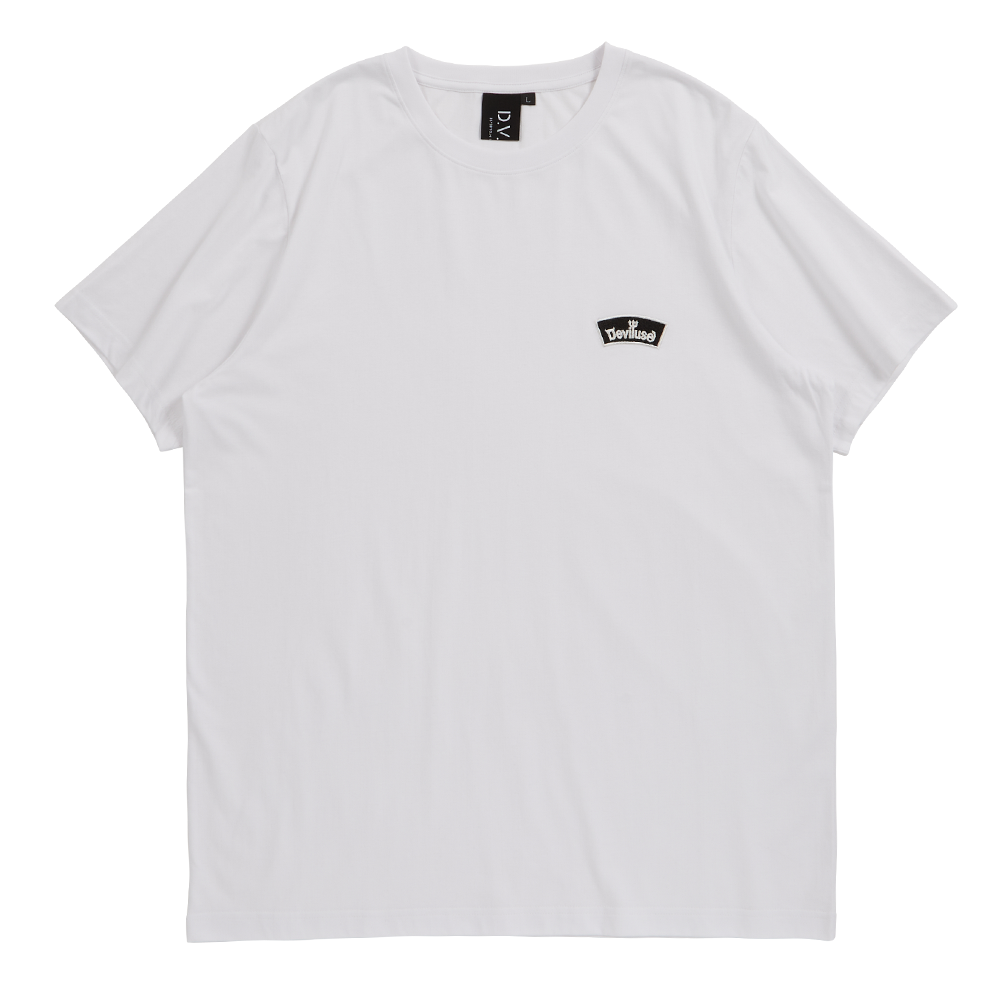 DEVILUSE Round Logo T-shirts(White)
