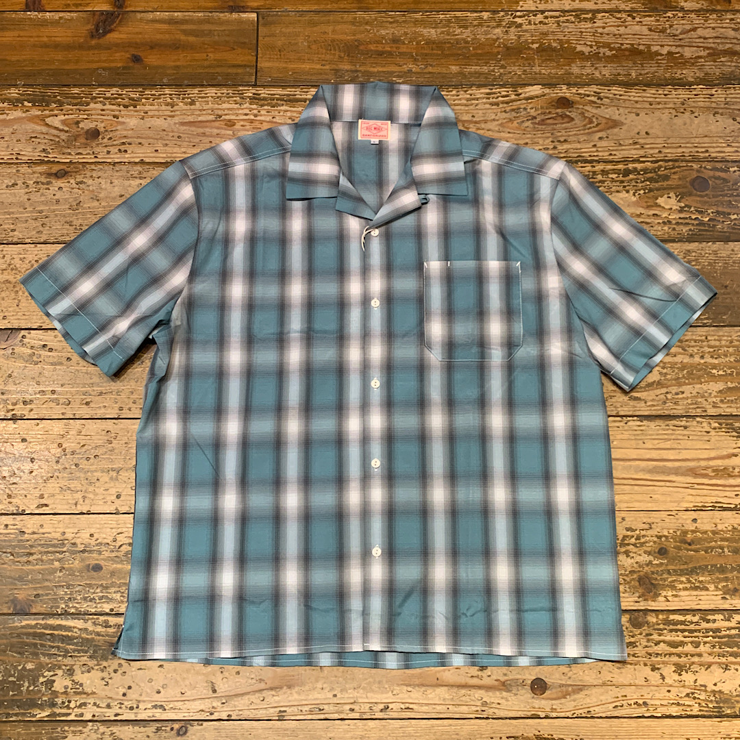 BIG MIKE Ombre Check Shirts(MINT×WHITE)