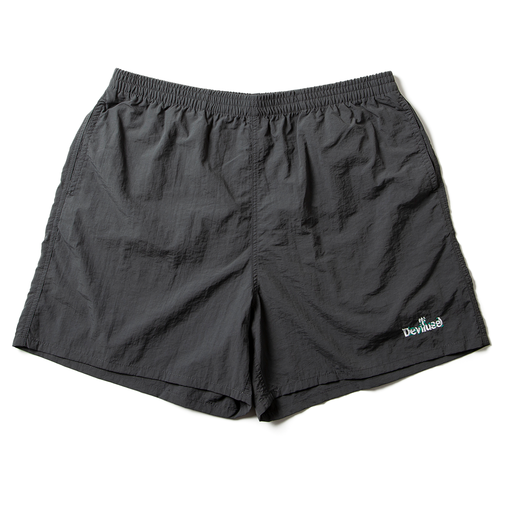 DEVILUSE Logo Gum Nylon Shorts(Charcoal)