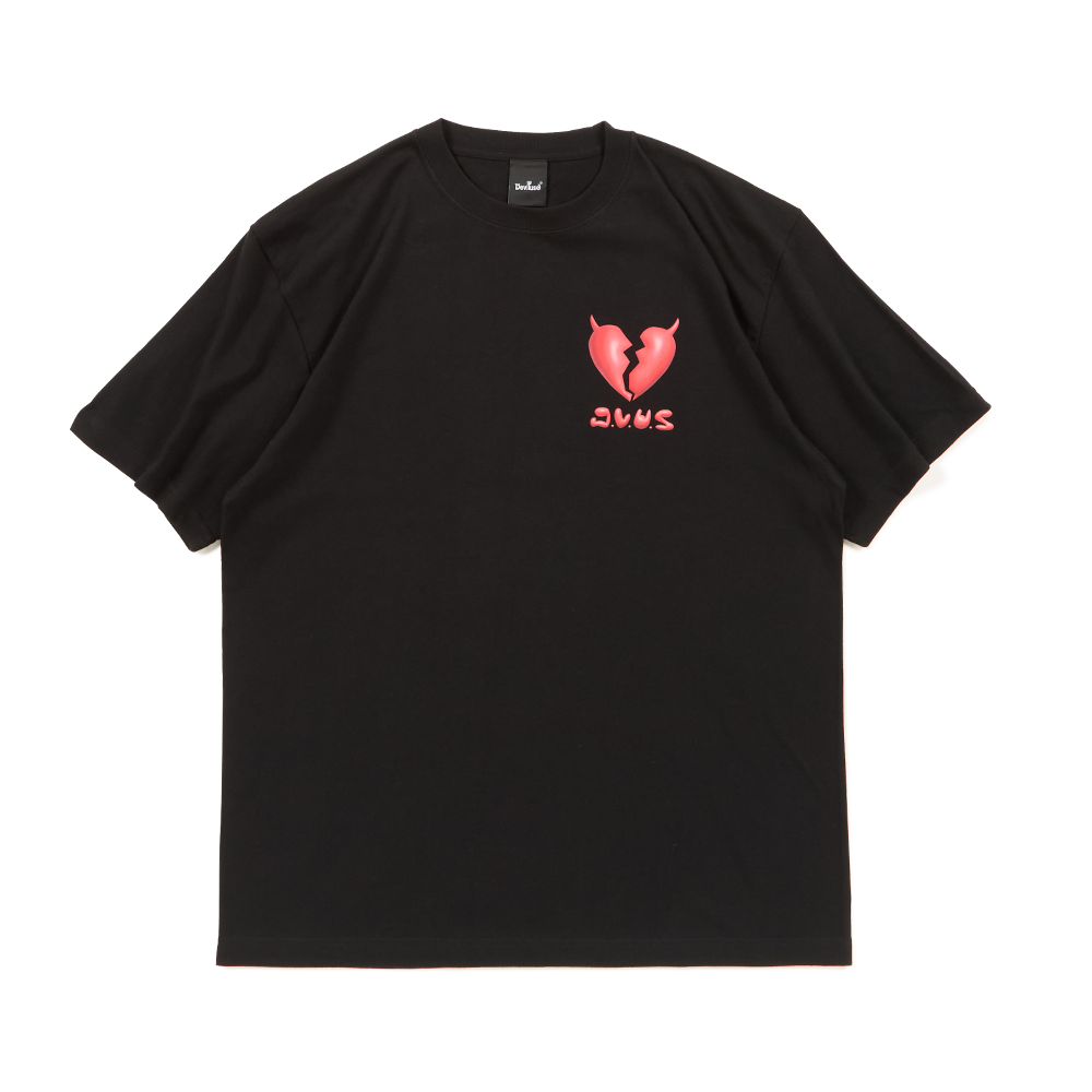 DEVILUSE Plump Heart T-shirts(Black)