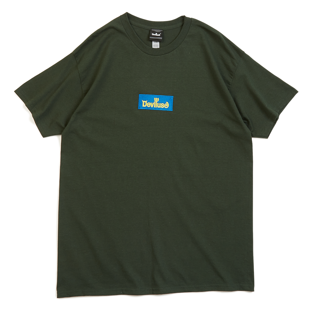 DEVILUSE Blue Box Logo T-shirts(Green)