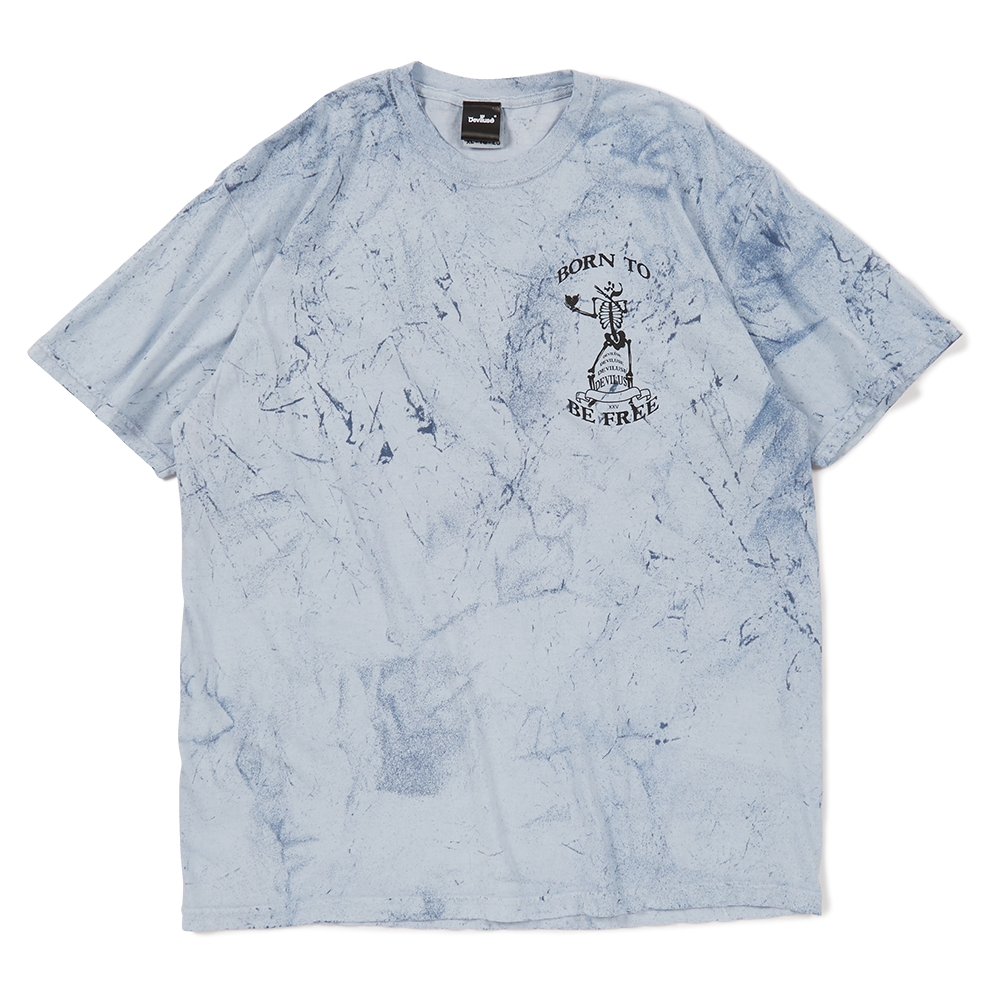 DEVILUSE Born to Be Free T-shirts(Navy Tiedye)