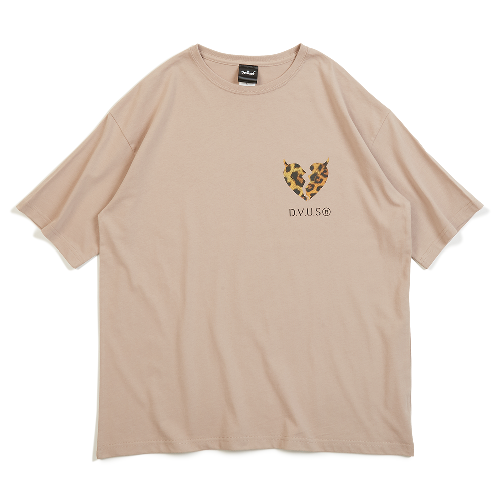 DEVILUSE Leopard T-shirts(Stone Pink)