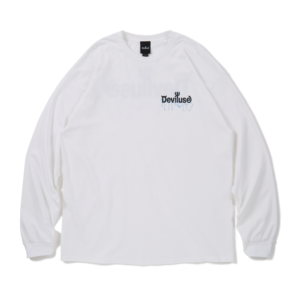 DEVILUSE Volt Logo L/S T-shirts(White)