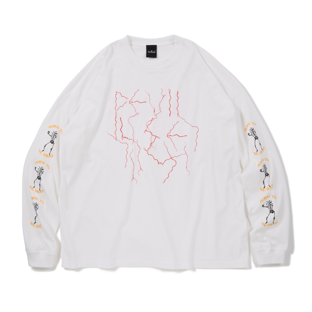 DEVILUSE Lightning L/S T-shirts(White)