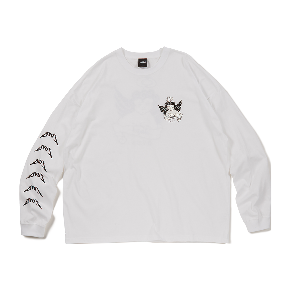 DEVILUSE  Fallen Angel L/S T-shirts(White)