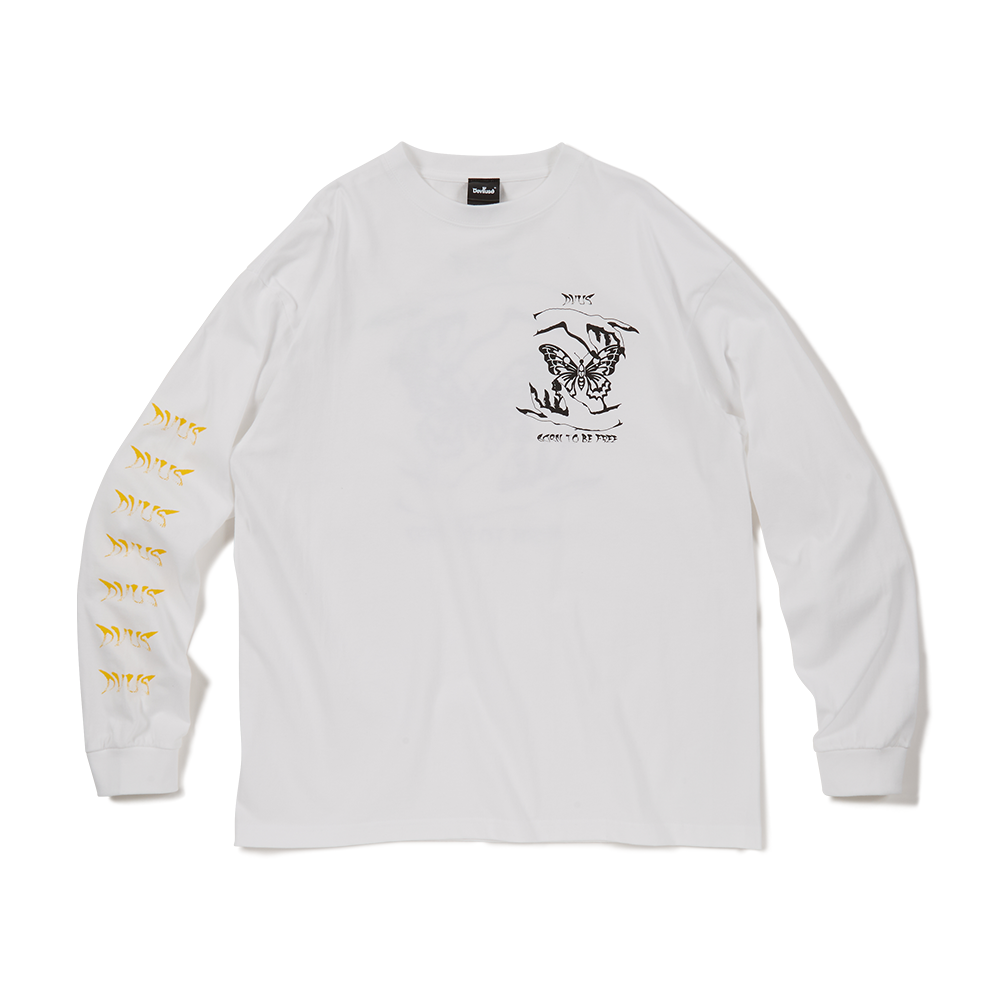 DEVILUSE Born to Be Free L/S T-shirts(White)