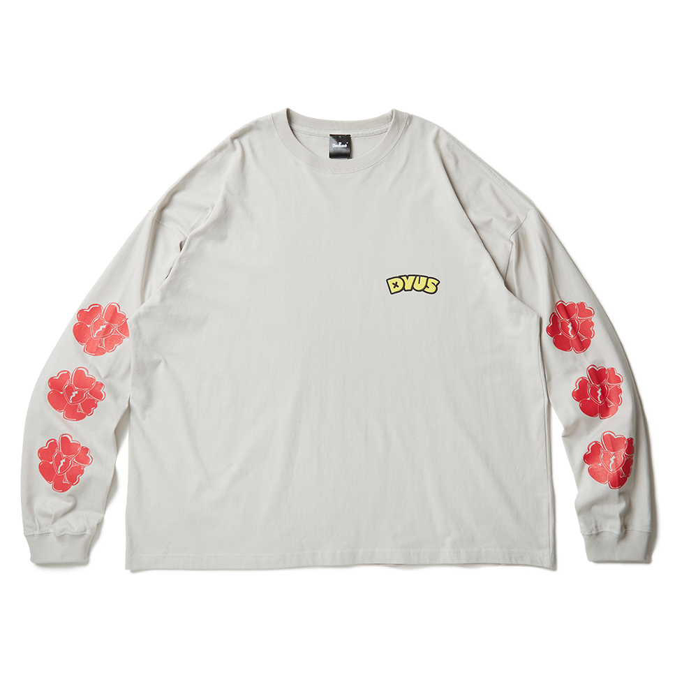 DEVILUSE Stack Heart L/S T-shirts(Silver)