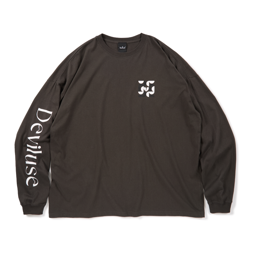 DEVILUSE Molding L/S T-shirts(Smoky Black)