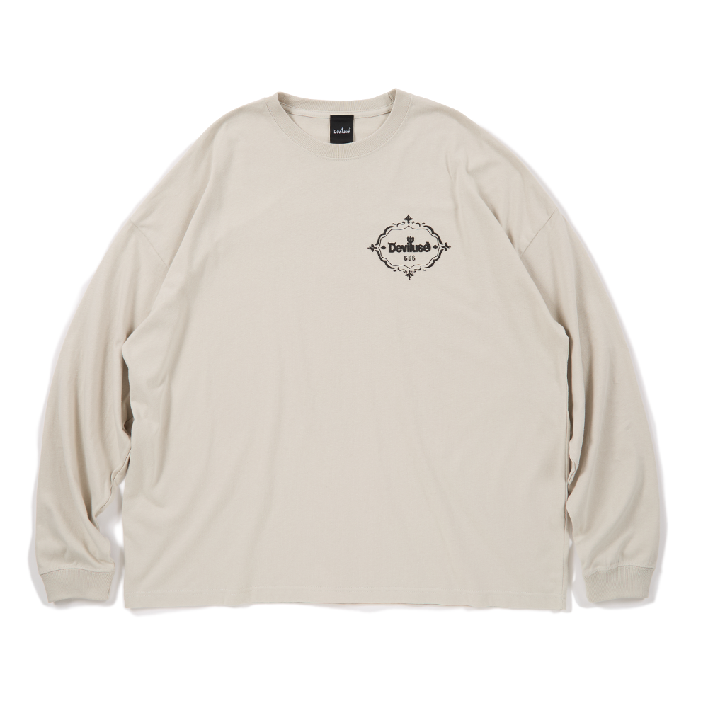 DEVILUSE Emblem Logo L/S T-shirts(Silver)