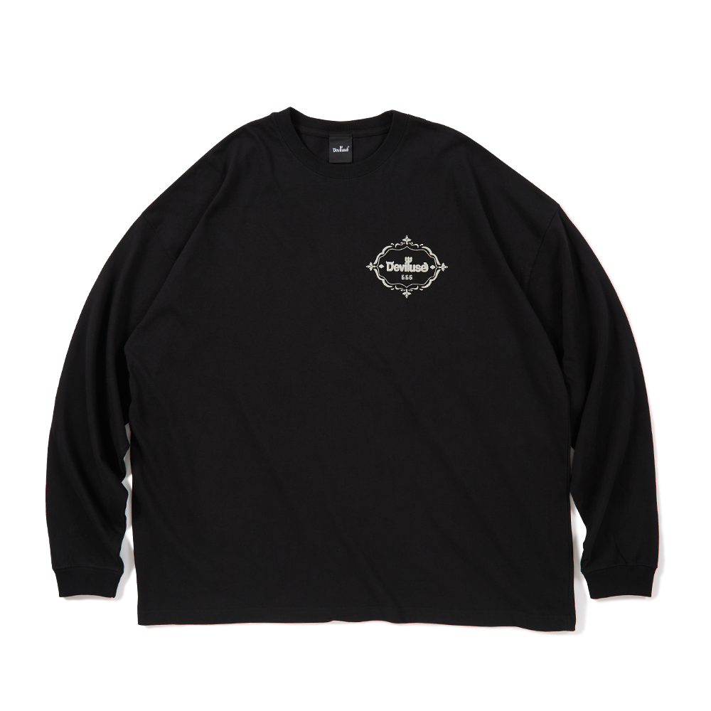 DEVILUSE Emblem Logo L/S T-shirts(Black)