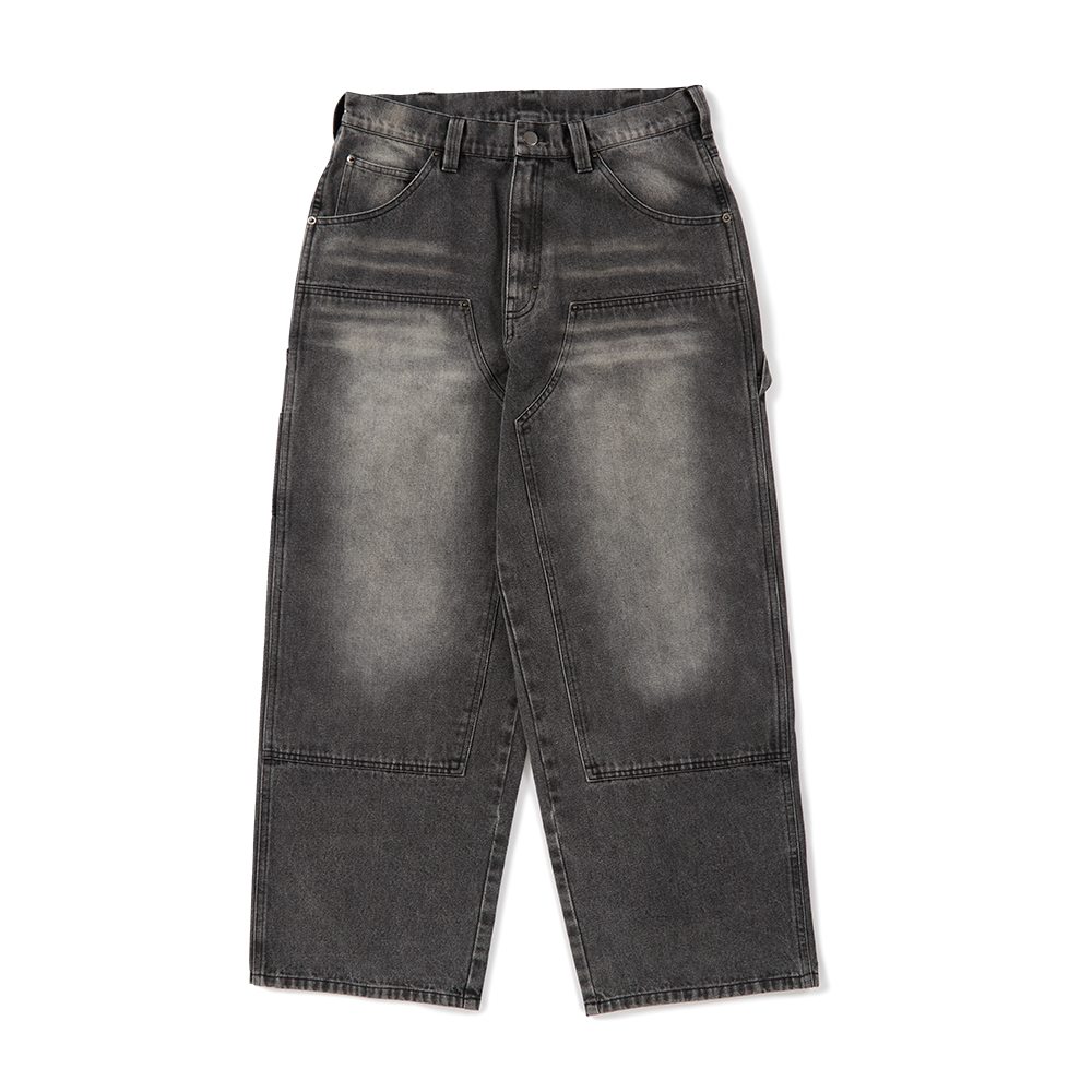 DEVILUSE Denim Work Pants(Fade Black)