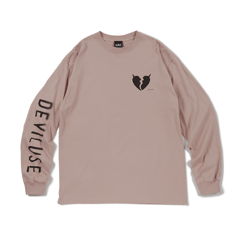 DEVILUSE Stencil L/S T-shirts(Pink)