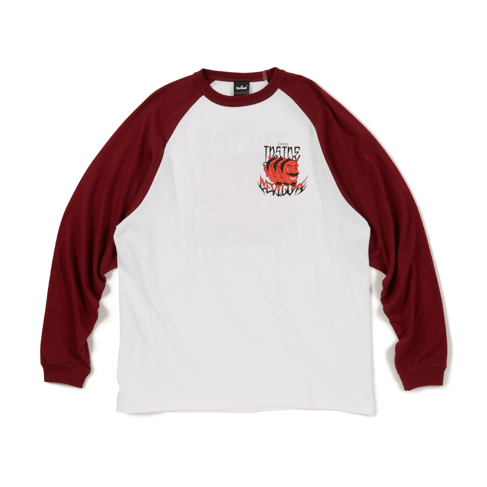 DEVILUSE Devil Inside Raglan Sleeves(Maroon)