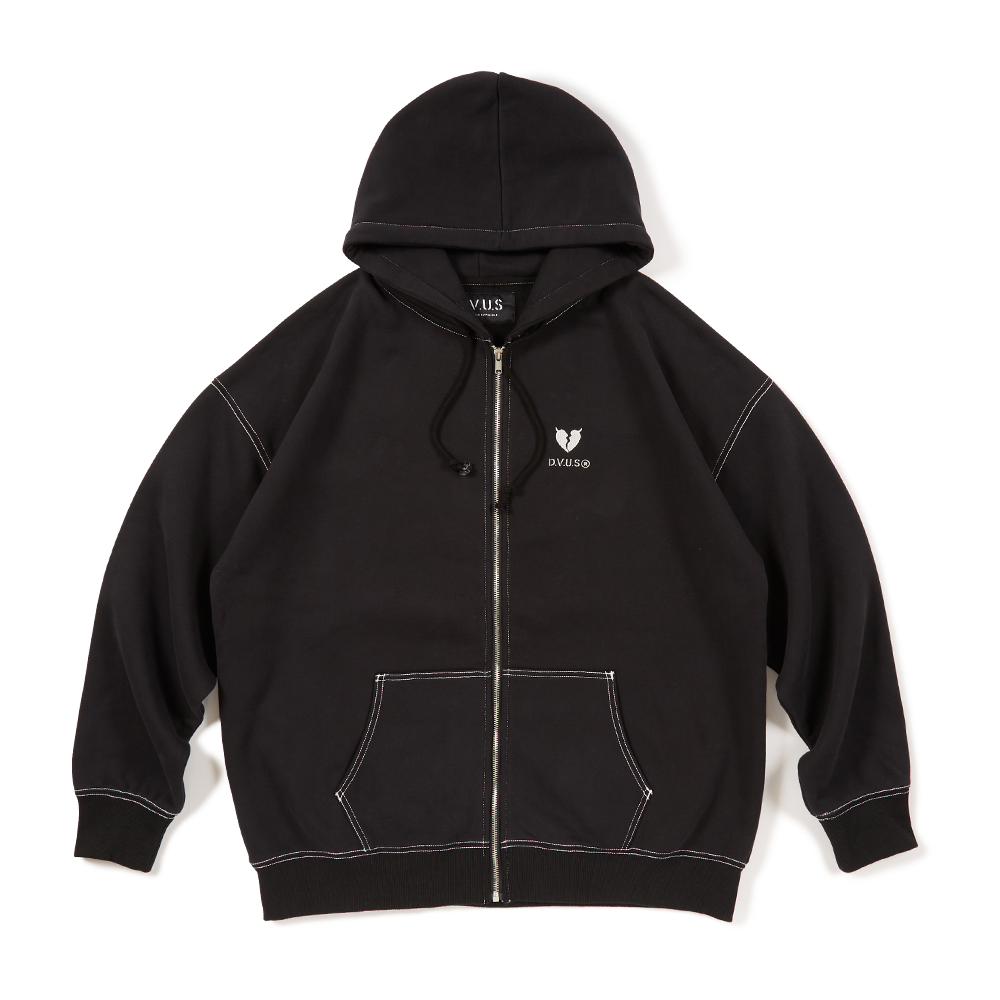 DEVILUSE Heartaches Zip Hooded(Black)