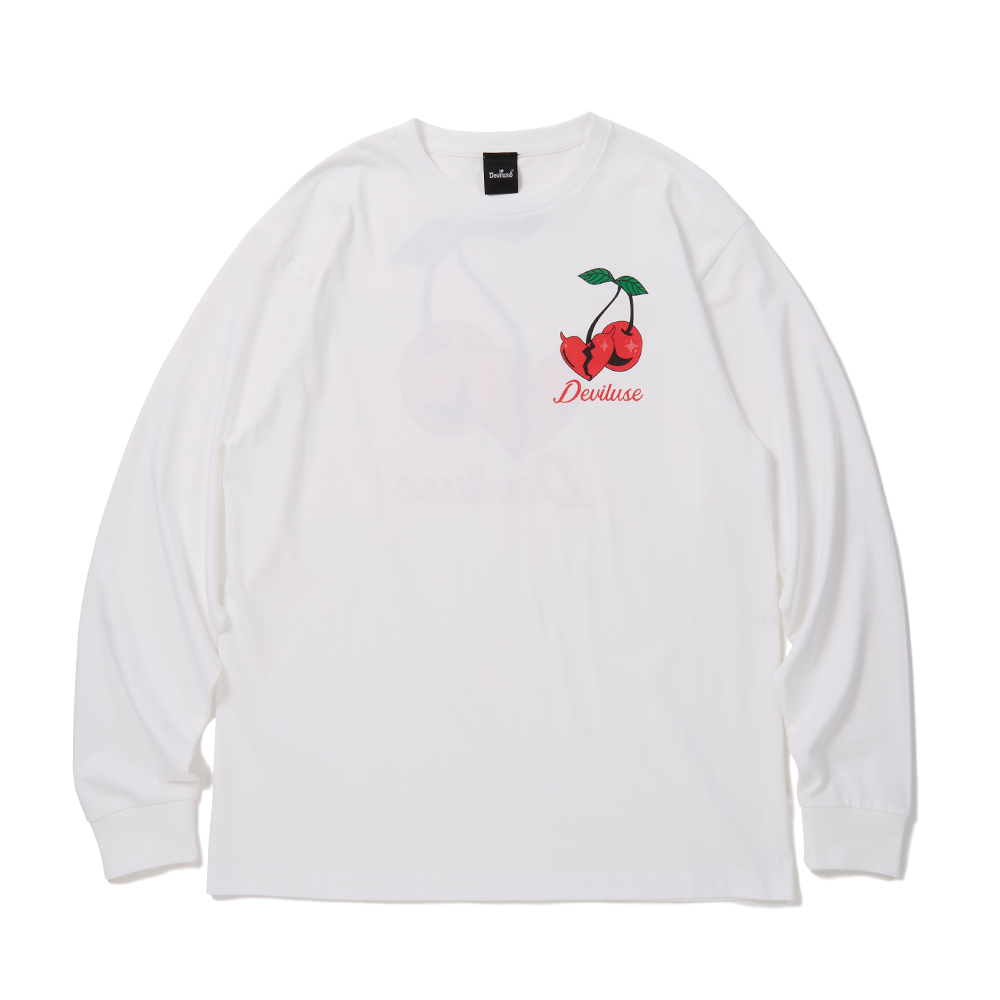 DEVILUSE Cherry L/S T-shirts(White)