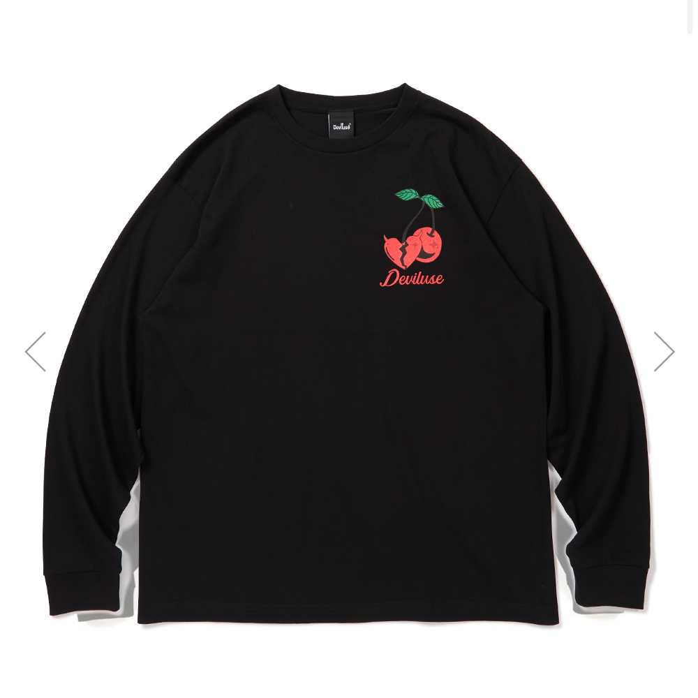 DEVILUSE Cherry L/S T-shirts(Black)