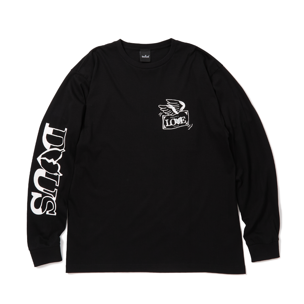 DEVILUSE Falling out of Love L/S T-shirts(Black)