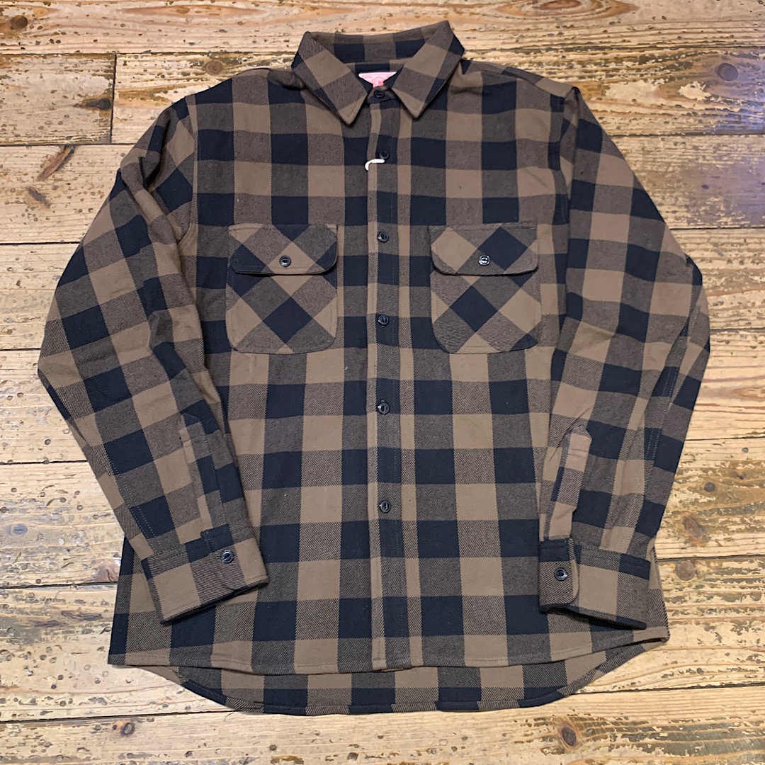 BIG MIKE Heavy Flannel Shirts(BRN×BLK)