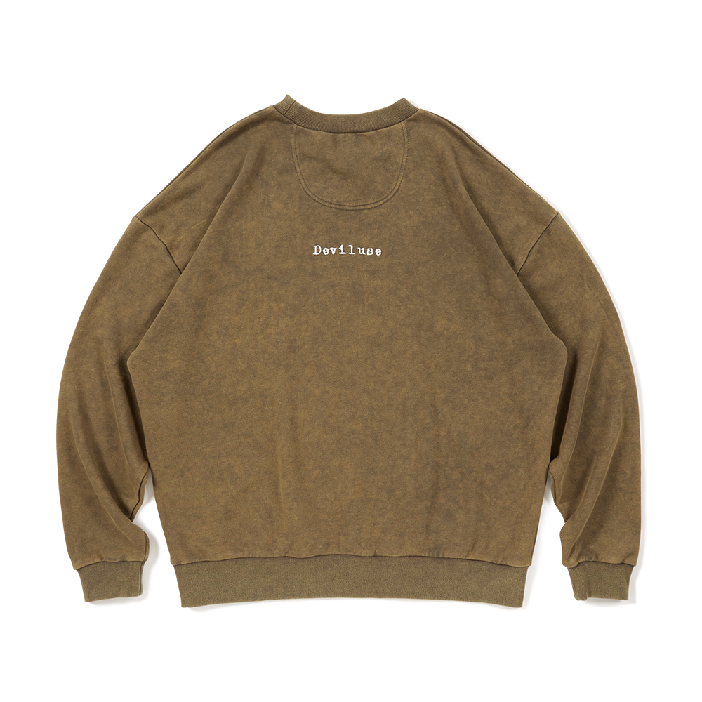 DEVILUSE Heartaches Crewneck(Olive)