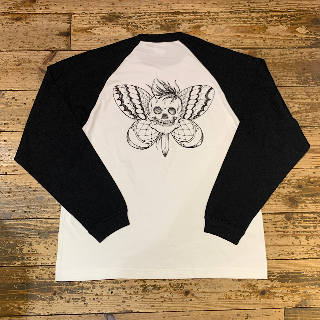 RADICAL Butterfly Raglan Long Sleeve Tee(White/Black)