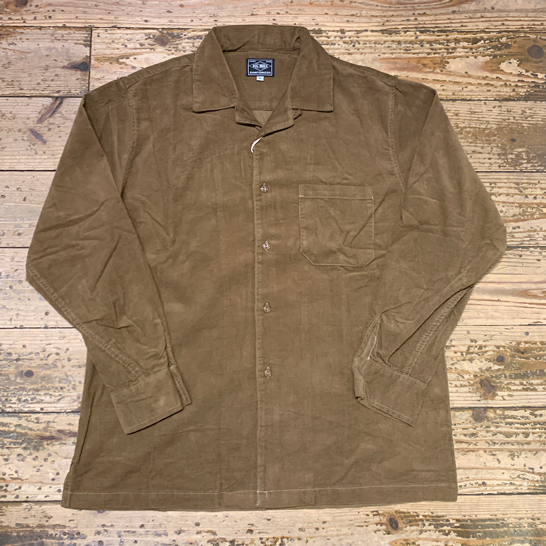 BIG MIKE  Corduroy Open Slit L/S Shirt(Brown)