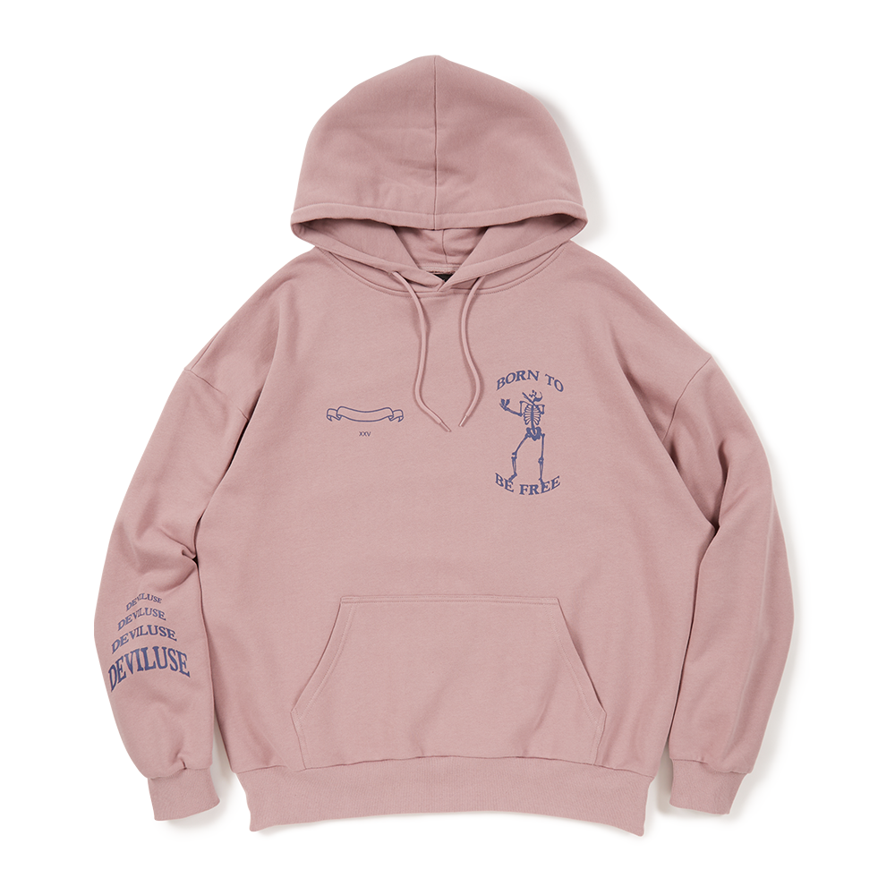 DEVILUSE Bone to be free Pullover Hooded(Purple)