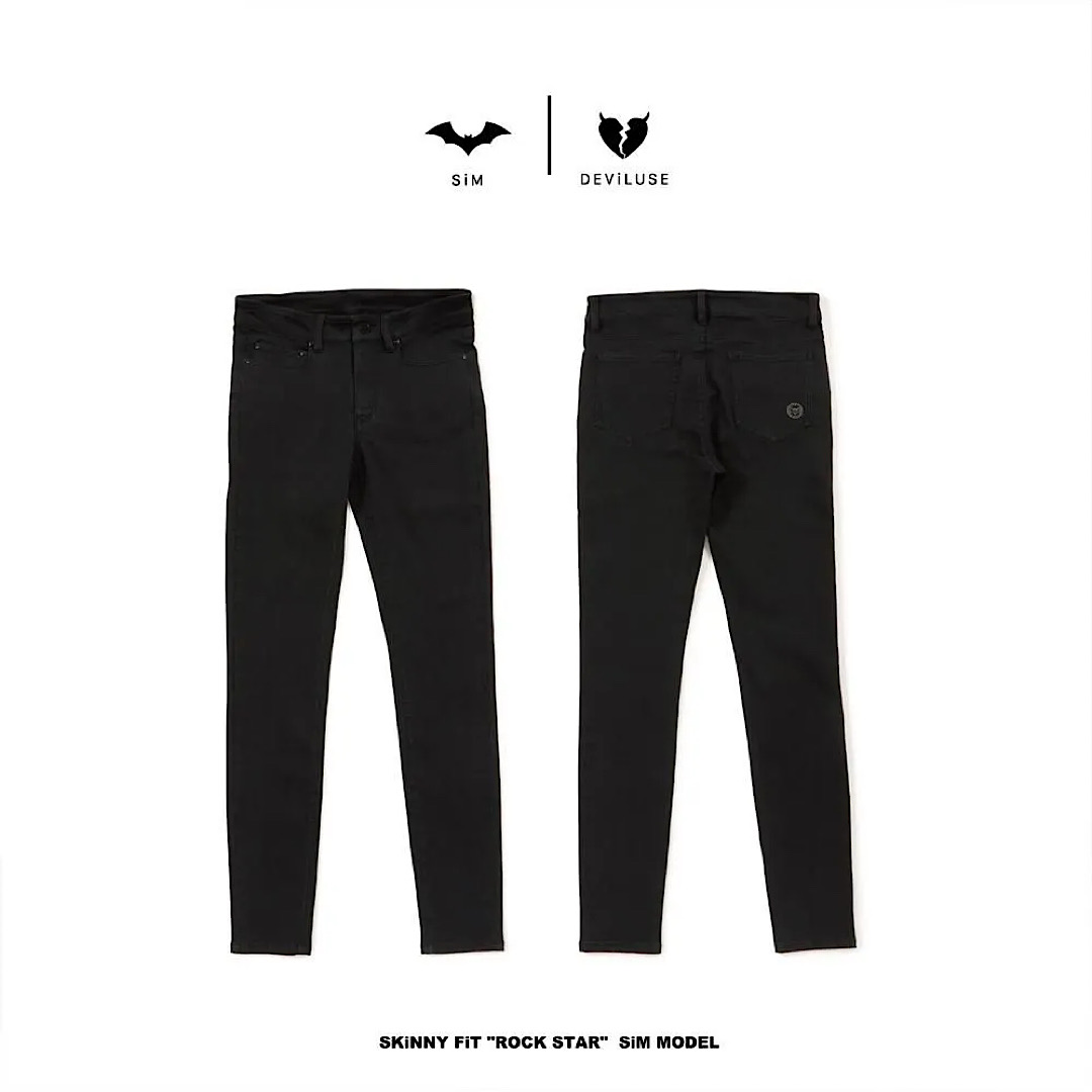 DEVILUSE SKINNY FIT “ROCK STAR” SiM MODEL(Black)