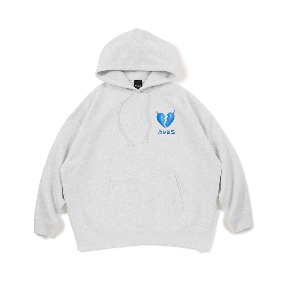 DEVILUSE Plump Heart Pullover Hooded(Ash)