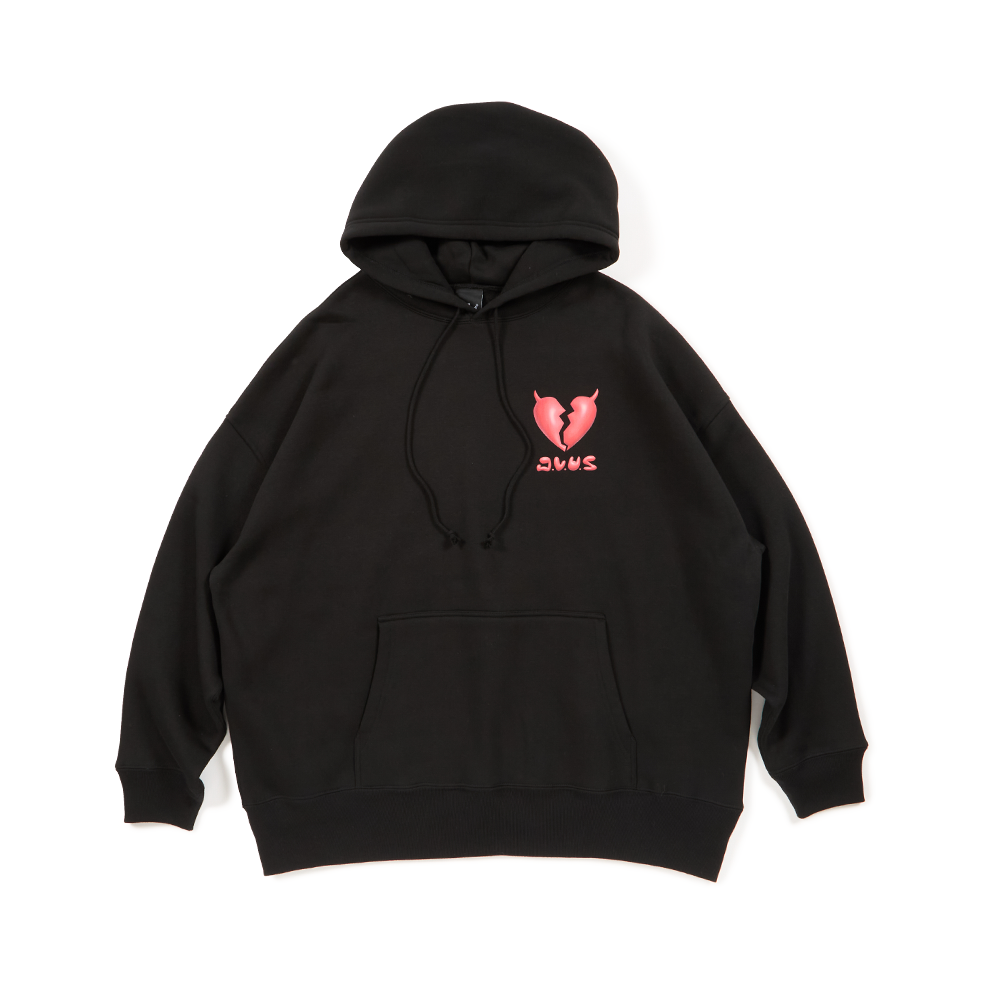 DEVILUSE Plump Heart Pullover Hooded(Black)